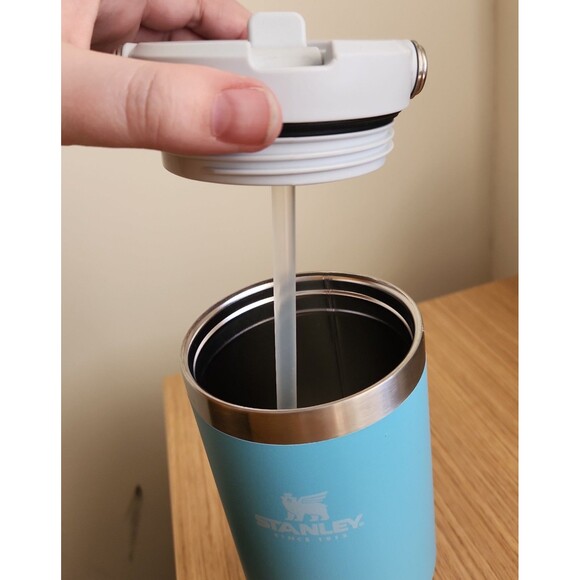 Stanley IceFlow Flip Straw Tumbler in Pool Blue 30oz - Picture 6 of 7
